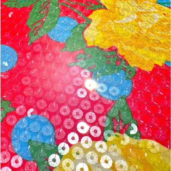 RARE Betsey Johnson clear sequined floral polka dot overnight bag - Picture 5 of 14